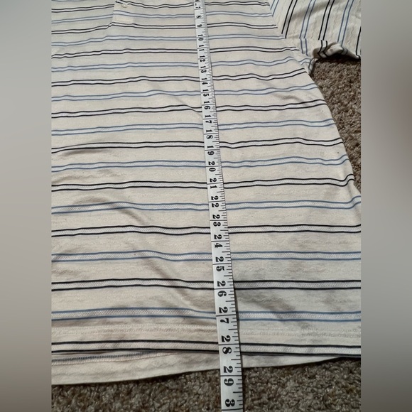 Ping Collection Golf Polo Tan/Beige Blue Black Stripes Sz L - Picture 7 of 11